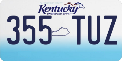KY license plate 355TUZ