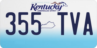 KY license plate 355TVA