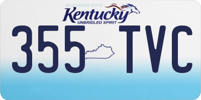 KY license plate 355TVC