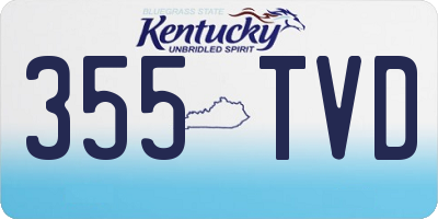 KY license plate 355TVD