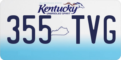 KY license plate 355TVG