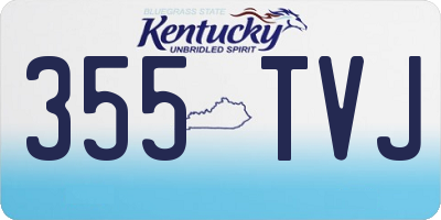 KY license plate 355TVJ