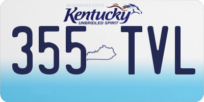 KY license plate 355TVL