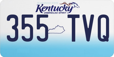 KY license plate 355TVQ