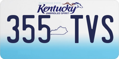 KY license plate 355TVS