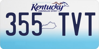 KY license plate 355TVT