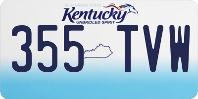 KY license plate 355TVW