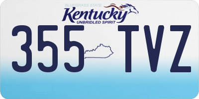 KY license plate 355TVZ