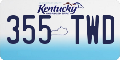 KY license plate 355TWD