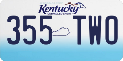 KY license plate 355TWO