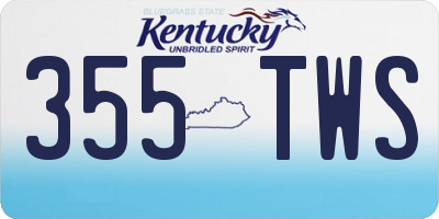 KY license plate 355TWS