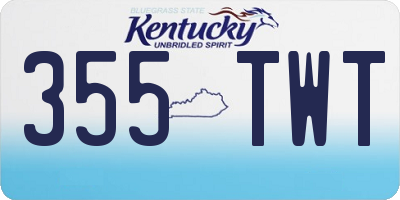 KY license plate 355TWT