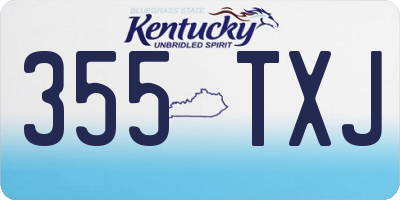 KY license plate 355TXJ