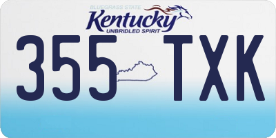 KY license plate 355TXK