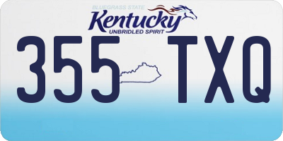 KY license plate 355TXQ