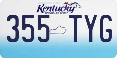 KY license plate 355TYG