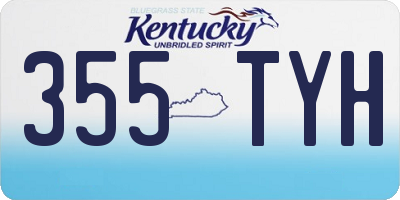 KY license plate 355TYH