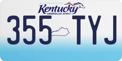 KY license plate 355TYJ