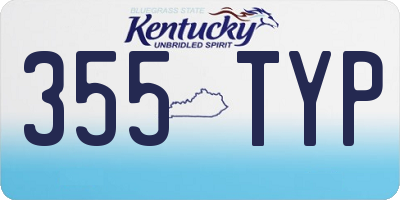 KY license plate 355TYP