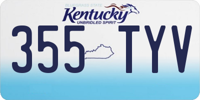 KY license plate 355TYV