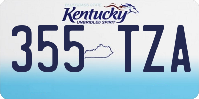 KY license plate 355TZA