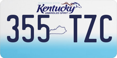 KY license plate 355TZC