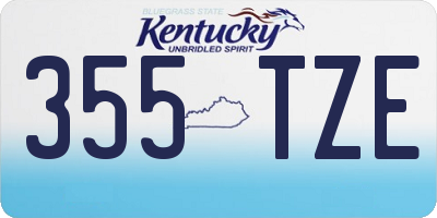 KY license plate 355TZE