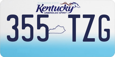 KY license plate 355TZG