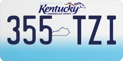 KY license plate 355TZI