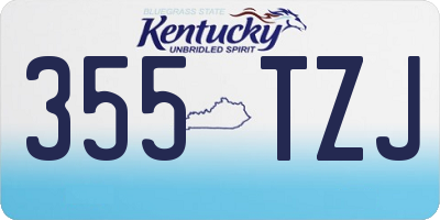 KY license plate 355TZJ