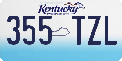 KY license plate 355TZL