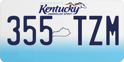 KY license plate 355TZM