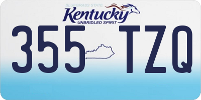 KY license plate 355TZQ