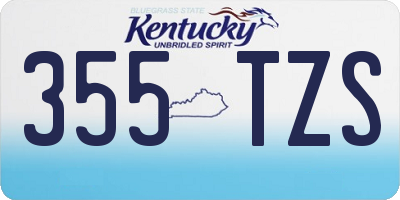 KY license plate 355TZS