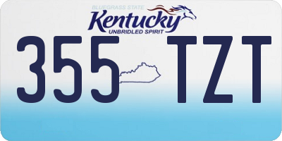 KY license plate 355TZT