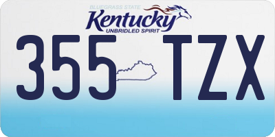 KY license plate 355TZX