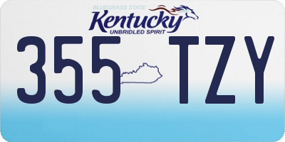 KY license plate 355TZY