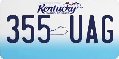 KY license plate 355UAG
