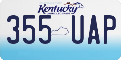 KY license plate 355UAP