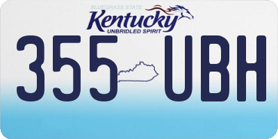 KY license plate 355UBH