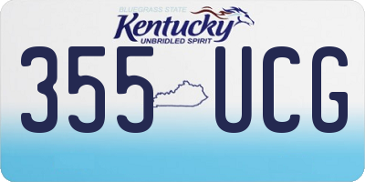 KY license plate 355UCG