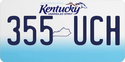 KY license plate 355UCH