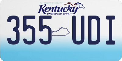 KY license plate 355UDI