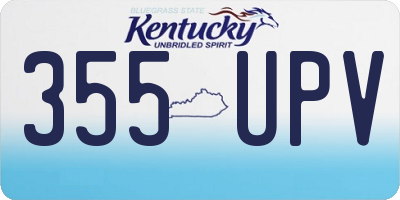 KY license plate 355UPV