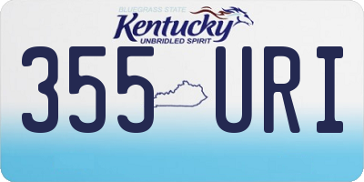 KY license plate 355URI