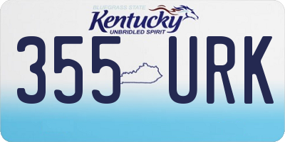 KY license plate 355URK