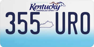 KY license plate 355URO