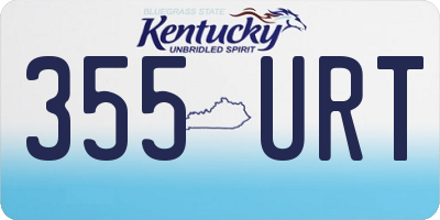 KY license plate 355URT