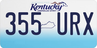 KY license plate 355URX