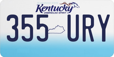 KY license plate 355URY